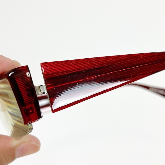 Alain Mikli A0491 16 Eyeglasses Frame Red 52-17-135 Half Rim with Case main image 5